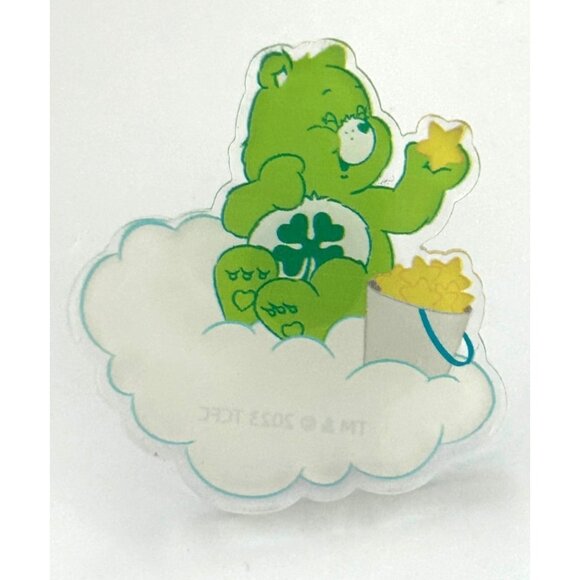 Care Bears Good Luck Bear Acrylic Pin Badge Cloud Cartoon Lucky Stars - Picture 1 of 3